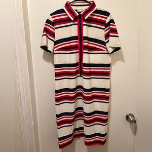 Striped Toni Todd Polo Dress - Red, Navy, and White